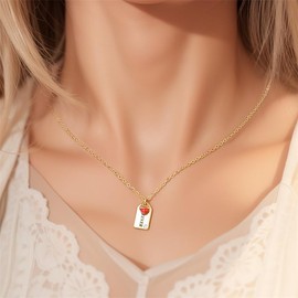 QIKAOLA S925 Silver Necklaces for Women Heart Pendant Necklaces Jewelry Gift