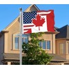 America Canada Friendship Flag,3x5 FT American USA US Flag,36x60 Inch