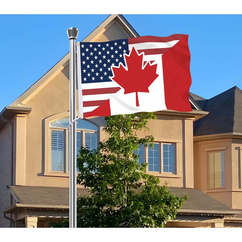 America Canada Friendship Flag,3x5 FT American USA US Flag,36x60 Inch