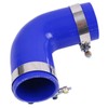 WQSING WQSING Silicone Rubber 90 Elbow w/Clamp Compatible with Peterbilt