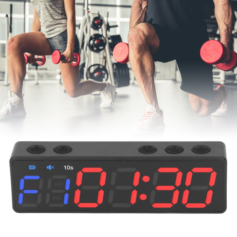 Gym Timer Portable Workout Interval Timer Fitness Clock Large Digital