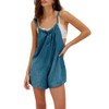happlan Women's Denim Shortalls Romper Overalls with Pockets(0751-DarkBlue-M)