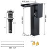 Black Bathroom Vessel Faucet Led Light 3 Color Changing Waterfall