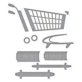 Spellbinders - 3D Shopping Cart - Right Facing- Add to Cart Too