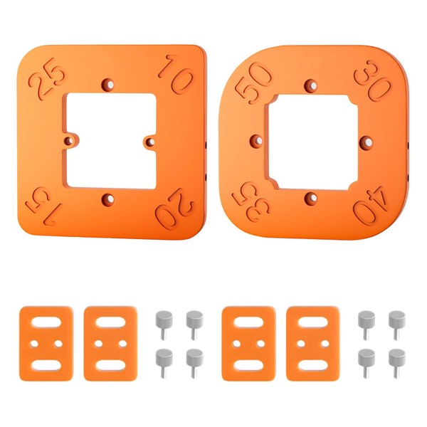 2 Piece Milling Template Router Set, 4-in-1 Radius Stencil R10-R25/R30-R50,