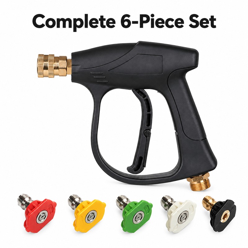 Pressure Washer Gun with 5 Spray Nozzle Tips – M22-14mm