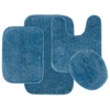 Garland Rug Traditional Nylon Washable Basin Blue 4 Piece Set