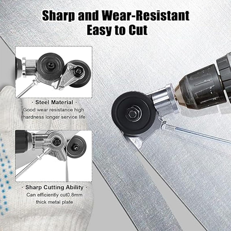 Generic 2 pack 2024 Upgraded Electric Drill Plate Cutter,DIY Metal