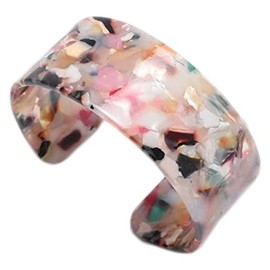 Lightweight Chunky Thick Acrylic Leopard Print Wrap Bracelets Vintage Wide Face Enamels Acetic Acid Tortoise Shell Cuff Bracelets Statement Thin Resin-F colorful concave