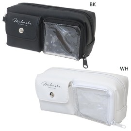 Kamiojapan 224768 Pencil Case, Front 2-Pocket Pen Case, Midnight Holiday, Black