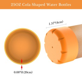 Linkidea 2 Pack Water Bottle Boot Compatible with 25oz Original, BJPKPK, Konokyo 25oz Cola Shaped Bottles, Silicone Bottle Boot Bottom Sleeve Cover Protector, Bottle Bumper (Orange)