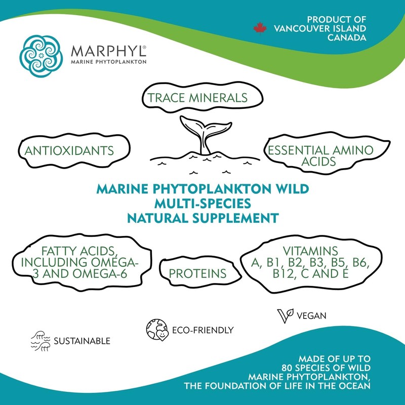 MARPHYL Marine Phytoplankton Wild Multi Species Natural Supplement - 150