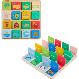 Fisher-Price Preschool Learning Toy Wooden Lift & Reveal Busy Activity Board for Developmental Play Kids Ages 3+ Years, 1 Wood Piece