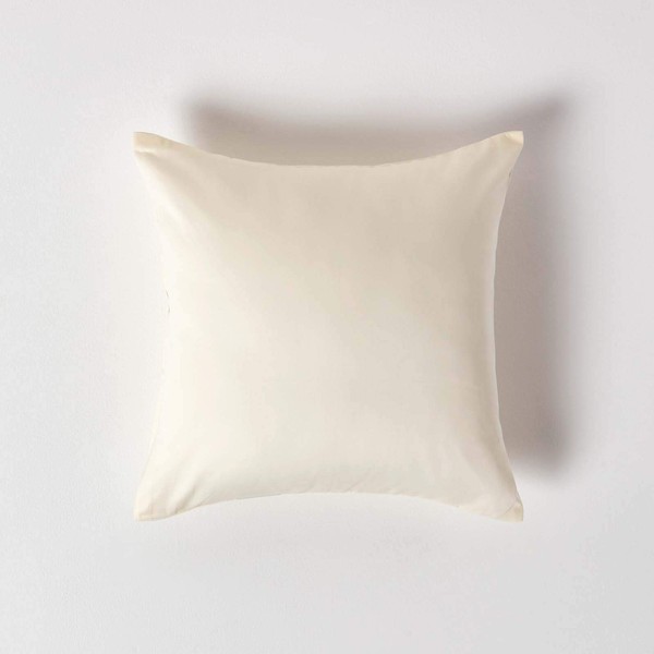 HOMESCAPES Cream Organic Cotton Euro Size Pillowcase 40 x 40