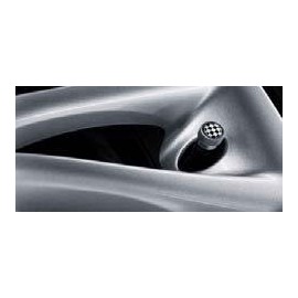 MINI Cooper Genuine Factory OEM 36110429945 Checkered Flag Logo Valve Stem Caps 2002-2012