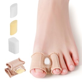 Adjustable Toe Spacers for Bunions & Hammer Toes - Silicone Separators with Breathable Fabric, Relieves Foot Pain, Corns & Overlapping Toes (Unisex, Big Toe Loop Design) (1)