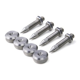 PrecisionGeek M6 Speakers Spikes and Pads for Speakers, HiFi Stands, Cabinets, Soundbars (Stainless slim spike with 16mm dia pads)