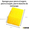 BricolagePro - 10 Cleaning Sponges - Silver Stone, White Stone