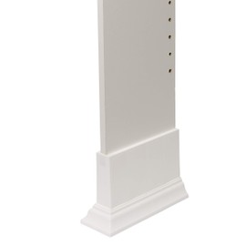 Zenna Home Over The Toilet Storage Leg Extension Kit, Plastic Height Adjusters for Bathroom Storage Units, Sturdy Design Adds 3 or 4.5 Inches of Clearance, White
