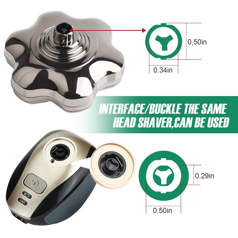 7D Shaver Heads Replacement 7 Blades Bald Head Shaver Replacement