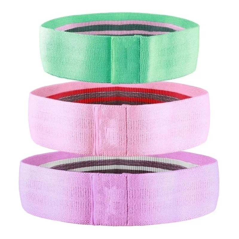 Blandar 3 Banda Elástica Liga De Resistencia Pilates Cadera Glúteo