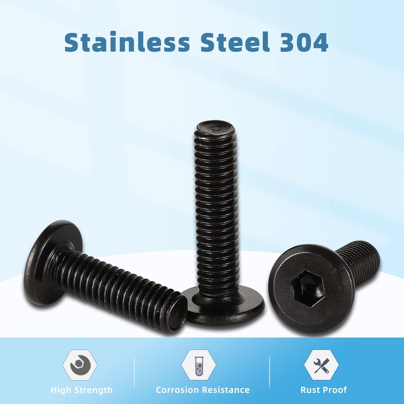 1/4-20 x 3 Flat Head Socket Head Screw Furniture Bolts