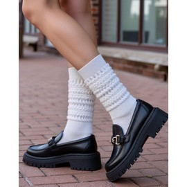 HONGTEYA Slouch Socks for Women 3 Pairs Scrunch Knee High Boot Socks Soft Long