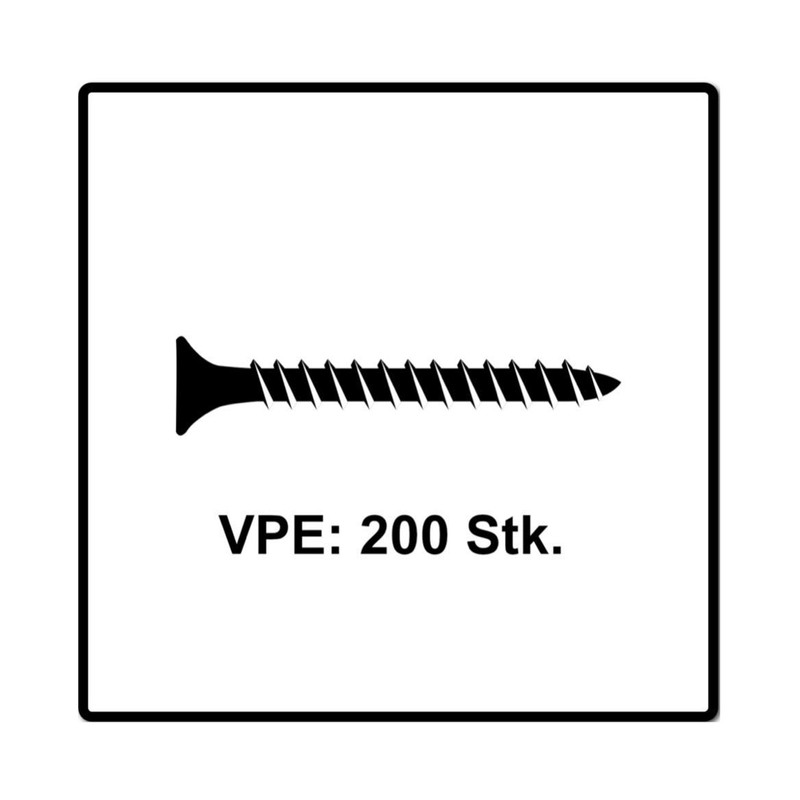 Power-Fast II Chipboard Screws 4.5 x 40 Countersunk Head with