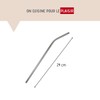 Fackelmann Stainless Steel Curved Straw, Silver, 24 cm