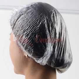Ondam Disposable Vinyl Hair Cap (100 Count) - Infant & Kids Shower Cap Women's Shower Cap