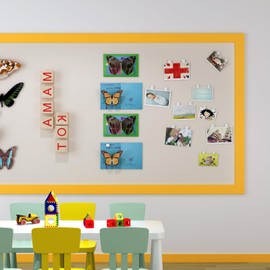 YENHOME Self Adhesive Yellow Bulletin Board Borders Classroom Borders for Bulletin Board 3"X590" Peel and Stick Bulletin Board Border Removable Wallpaper Border Peel and Stick Wall Border for Bedroom