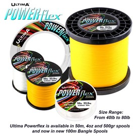 Ultima Powerflex Hohe Festigkeit Schlagschnur 115gr Spule, Transparent, 0.70mm-60.0lb/27.3kg