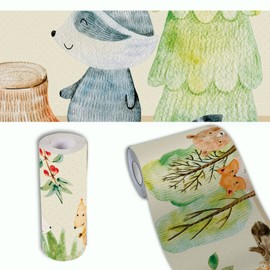 Sunnywall Border Unique Designs for Baby Room and Children's Room | High-Quality Wallpaper Fleece | Wall Border | Choice of Motif | 400 cm x 12 cm | Woodland (No. 03)