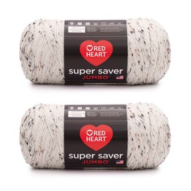 Red Heart Super Saver Jumbo Aran Fleck Yarn - Pack of 2