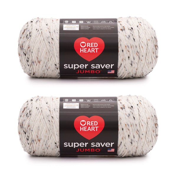 Red Heart Super Saver Jumbo Aran Fleck Yarn - Pack
