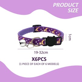 NIDHFG 6 Pieces Pet Collars, Cute Collars, Adjustable Collars, Durable Collars, Pet Supplies.