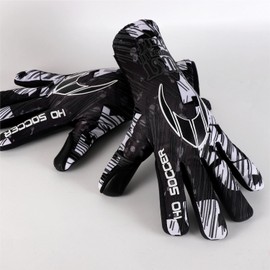 HO Soccer First Evolution III NG Graffiti Black Goalkeeper Gloves, Unisex, Kids, Black/White, 3