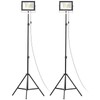 LIVOWALNY 2PCS LED Work Lights with Stand, 110W 11000 Lumens