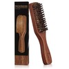 lampox Men's Beard Brush with Boar Bristles with Beech Wood