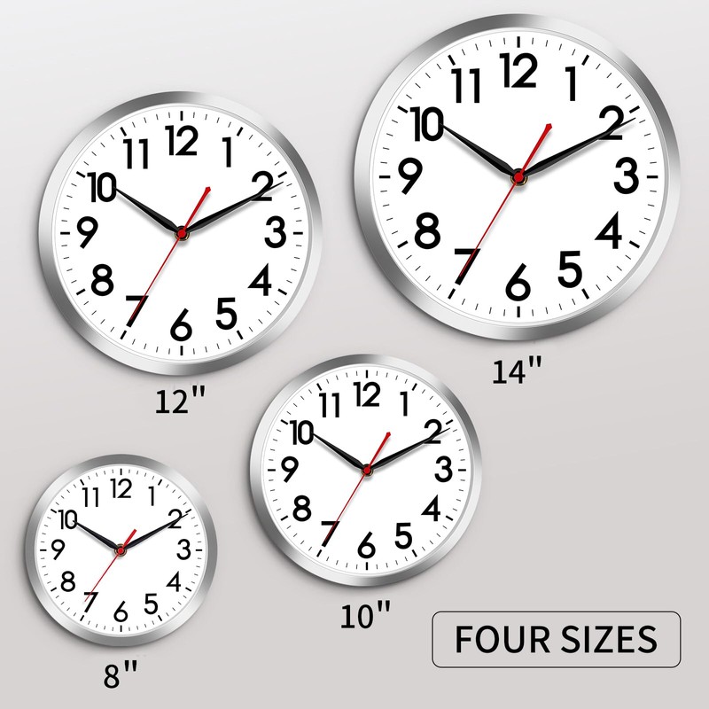 AKCISOT Wall Clock, Modern Small Wall Clocks Battery Operated 8
