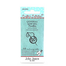 John James Crafter's Collection Large Eye General Sewing Needles x18 - Sizes: 3, 5, 7