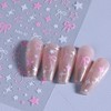 6 Sheets Bow Star Nail Art Stickers Decals Self-Adhesive 3D