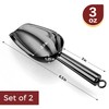 Herogo 3oz Mini ice Scoop Set of 2, Small Stainless