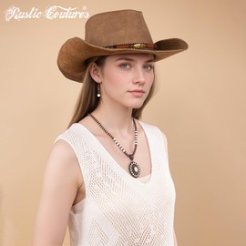 Rustic Couture's Western Turquoise Necklace Jewelry for Women Cowgirl Vintage Necklace RNS-WH05WT