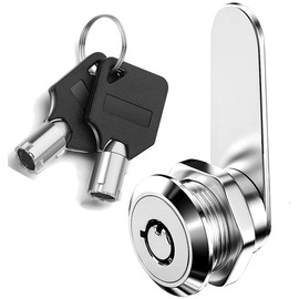 ZiYuya 20mm Thread Tubular Cam Lock with Key Alike, Letter Box Lock Cupboard Lock Cabinet Lock Draw Lock Mailbox Lock Dresser Tumbler Lever Lock Post Box Lock Lock Locker for Door Furniture