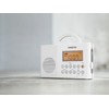 Sangean H201 Shower Radio AM/FM Waterproof, Weather Alert Radio, White