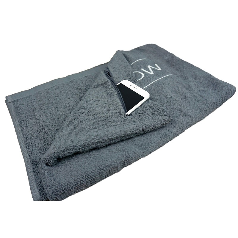Flobajo GymTow Sports Towel, Grey, 100 cm