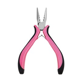Hair Extension Pliers,Loops Anti Slip Handles Hair Pliers Extensions,Hair Extension Tools,Professional Hair Pliers,Hair Extension Tool,for Easy Hair Extension and Removal Tool(Pink)