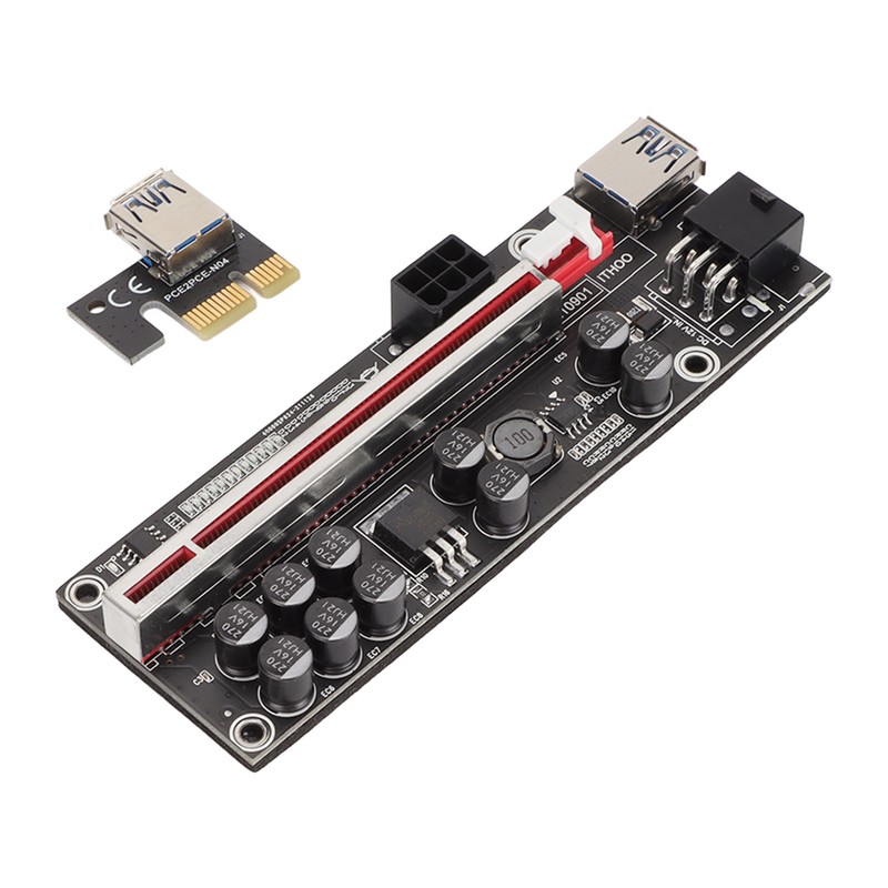 PCIE Riser 1x to 16x Adapter 10 Capacitor Riser Adapter