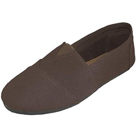 Easy USA Mens S308M Brown 360m Canvas Slip on - 8 D(M) US